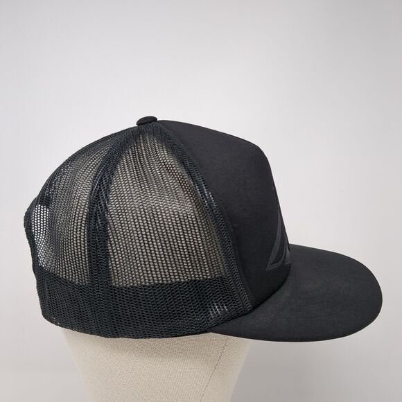 Fly Racing Snapback Mesh Back Trucker Hat Black One Size Solid Yupoong - Picture 4 of 9